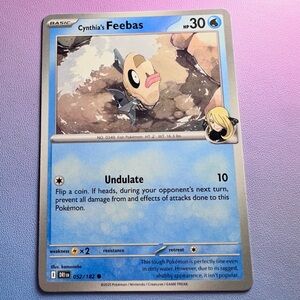 cynthia’s feebas - 052/182 (common) — pokemon: destined rivals